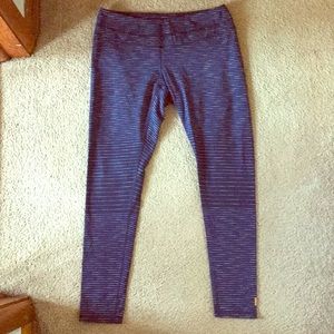 Lucy dark blue striped leggings
